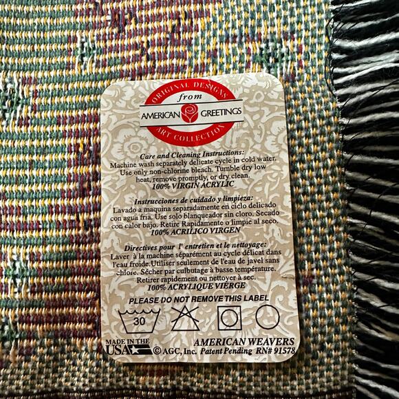 Christmas Teddy Bears Blanket Throw Fringe 58x26” - Picture 7 of 7